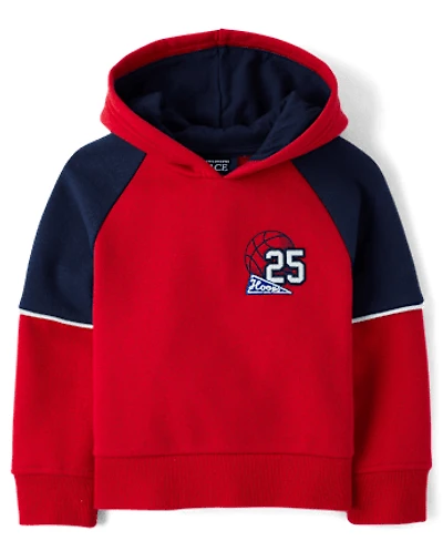 Baby And Toddler Boys Embroidered Varsity Premium Fleece Hoodie