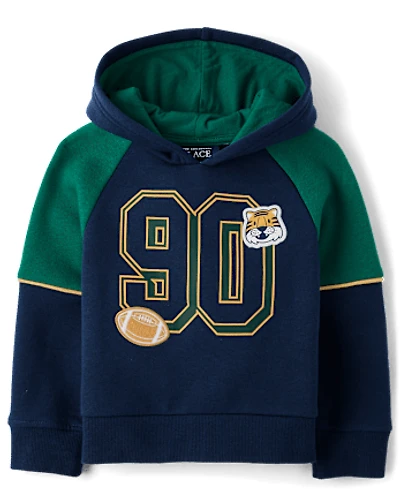 Baby And Toddler Boys Embroidered Varsity Premium Fleece Hoodie