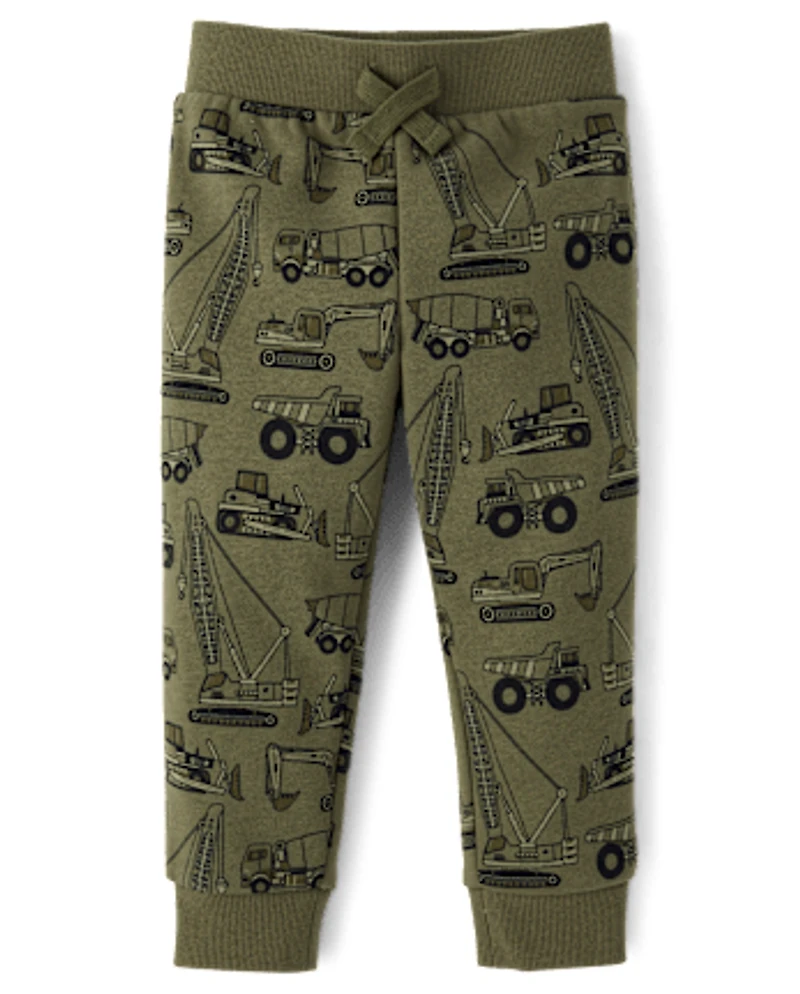 Baby And Toddler Boys Print Premium Fleece Jogger Pants