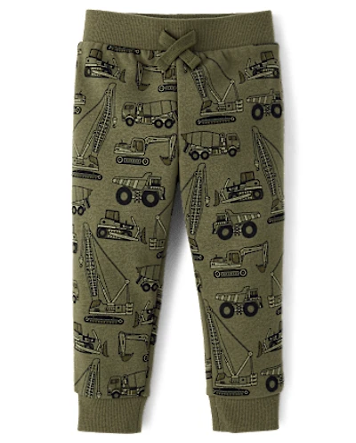 Baby And Toddler Boys Print Premium Fleece Jogger Pants