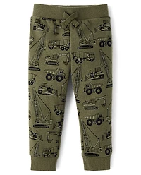 Baby And Toddler Boys Print Premium Fleece Jogger Pants