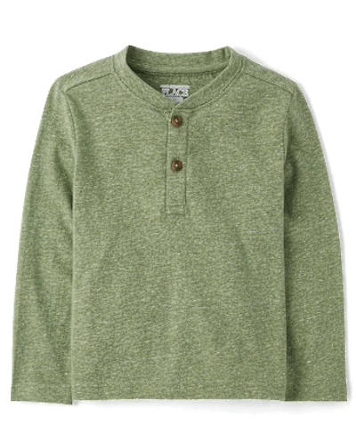 Baby And Toddler Boys Marled Henley Top