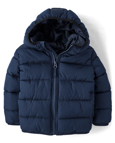 Toddler Boys Hooded Puffer Jacket