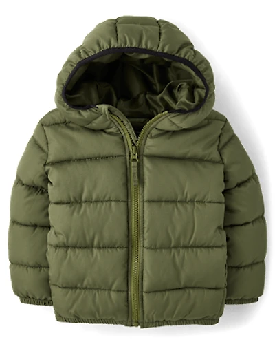 Toddler Boys Hooded Puffer Jacket