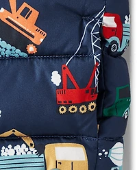 Toddler Boys Print Puffer Jacket