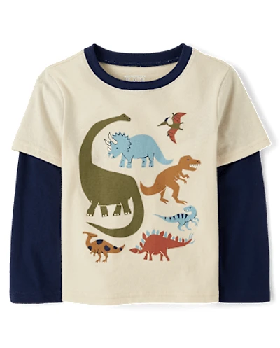 Baby And Toddler Boys Graphic Layered Top