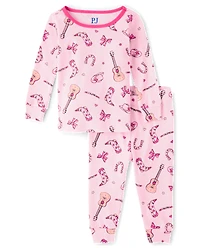 Baby And Toddler Girls Bow Cowgirl Snug Fit Cotton Pajamas