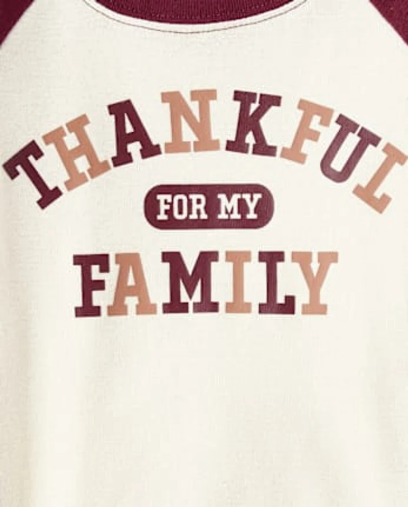 Baby And Toddler Matching Family Thankful For Cotton Flannel Pajamas