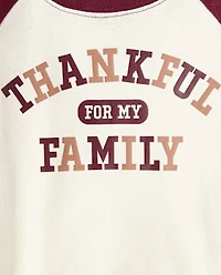 Baby And Toddler Matching Family Thankful For Cotton Flannel Pajamas