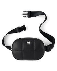 Girls Quilted Heart Belt Bag