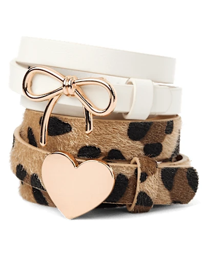 Girls Bow Belt 2-Pack