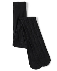 Girls Lace Microfiber Tights