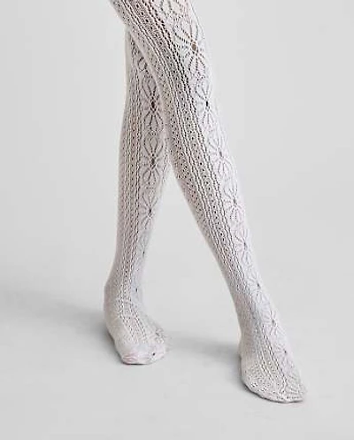 Girls Pointelle Lace Microfiber Tights