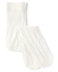 Toddler Girls Lace Microfiber Tights