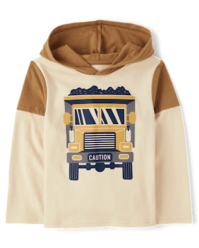 Baby And Toddler Boys Graphic Hooded Top