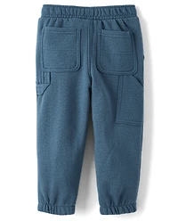 Baby And Toddler Boys Premium Fleece Carpenter Jogger Pants