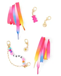 Ensemble de 5 breloques en forme de lacets pour filles