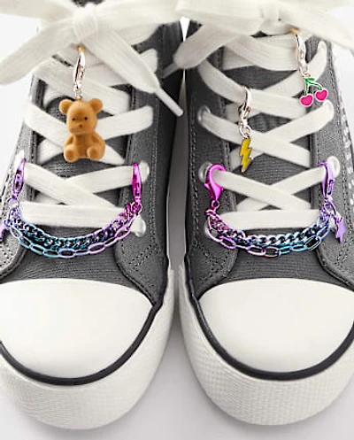 Girls Chain Link Shoelace Charm 5-Pack