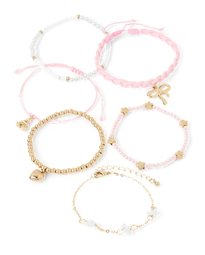 Girls Bow Friendship Bracelet 6-Pack