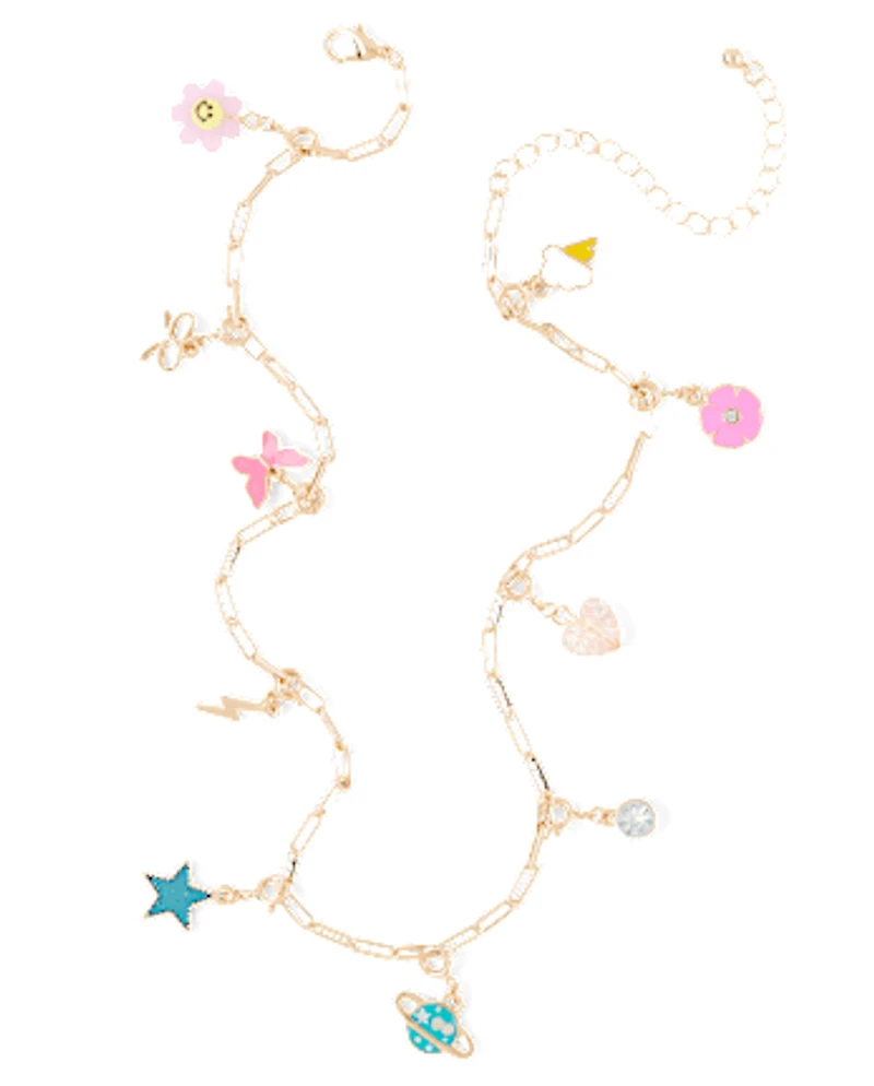 Girls DIY Charm Necklace 12-Piece Set