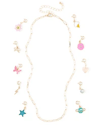 Girls DIY Charm Necklace 12-Piece Set