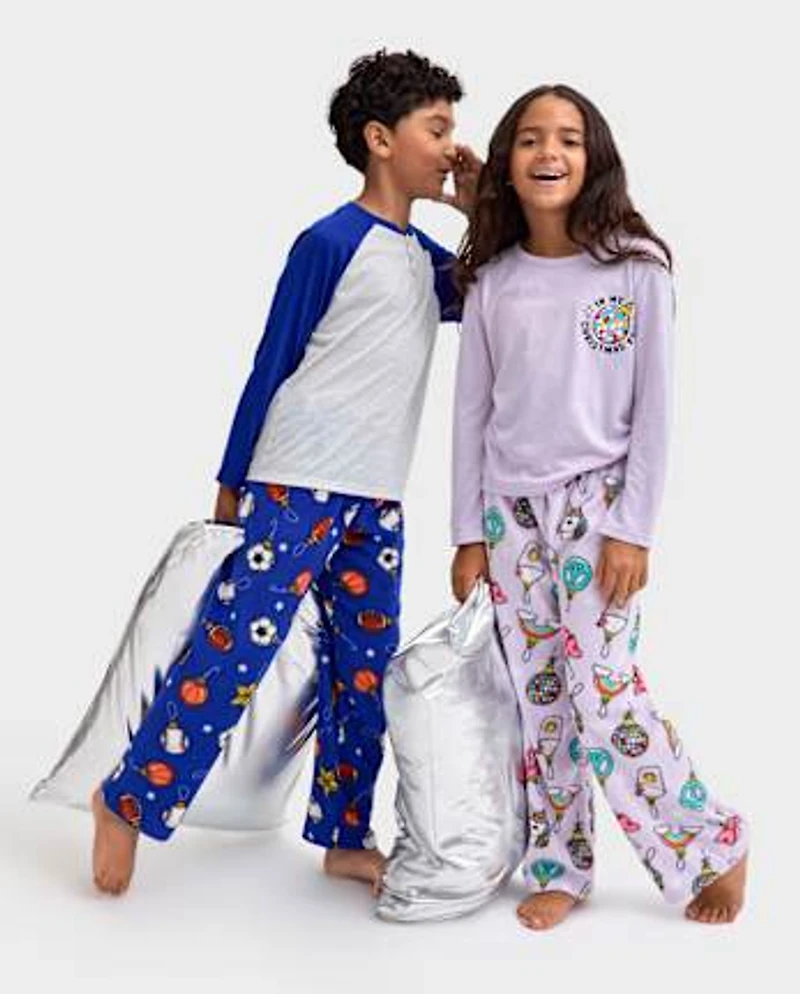 Pyjama Henley à ornements sportifs pour garçons