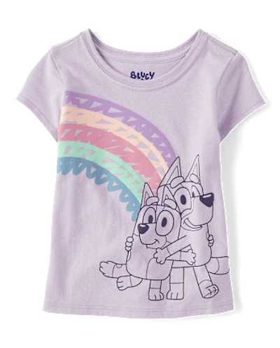 Toddler Girls Bluey™ Rainbow Graphic Tee
