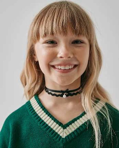 Girls Bow Choker Necklace 7-Pack