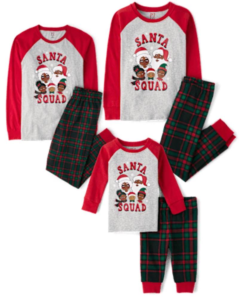Adult Matching Family Santa Squad Cotton Pajamas