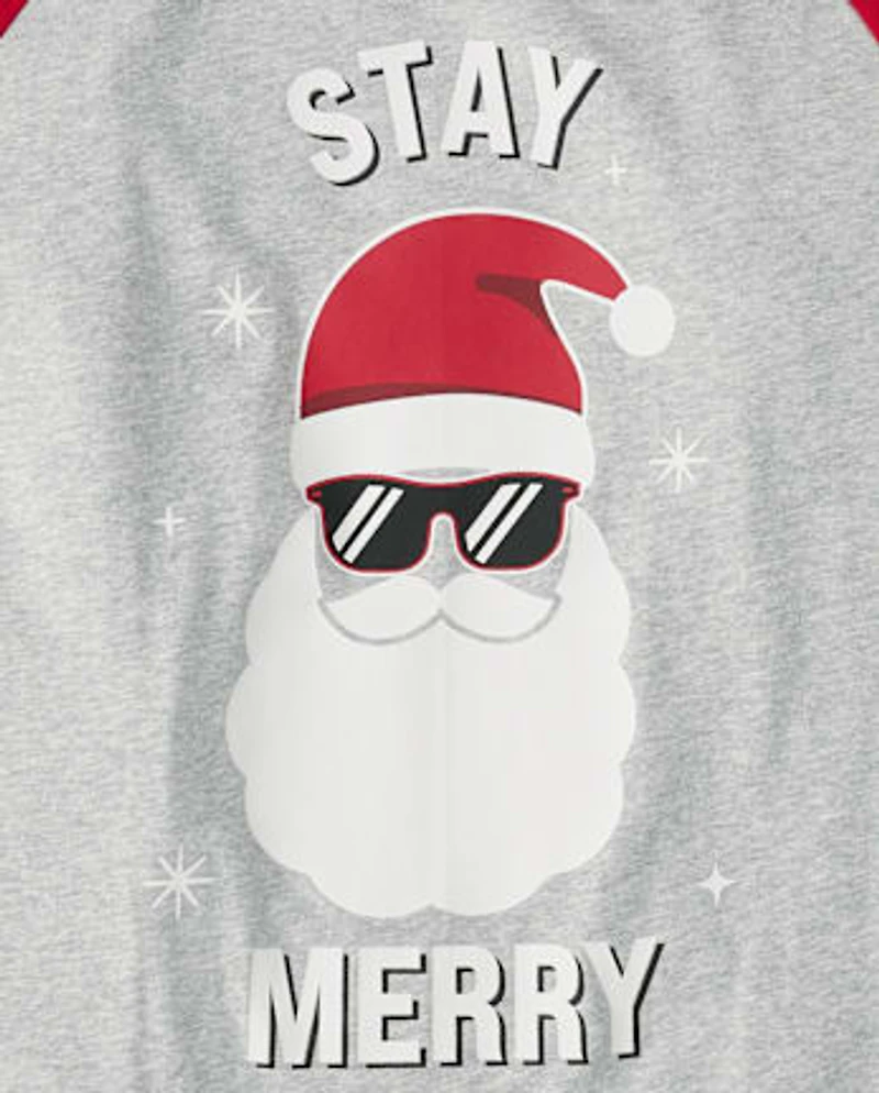 Adult Matching Family Glow Stay Merry Cotton Pajamas