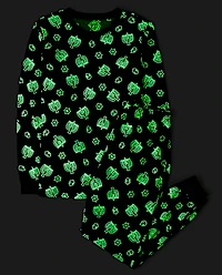 Adult Matching Family Glow Hanukkah Cotton Pajamas