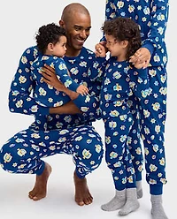 Kids Matching Family Glow Hanukkah Snug Fit Cotton Pajamas