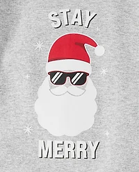 Baby And Toddler Matching Family Glow Stay Merry Snug Fit Cotton Pajamas