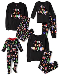 Baby And Toddler Matching Family Holiday Snug Fit Cotton Footed One Piece Pajamas