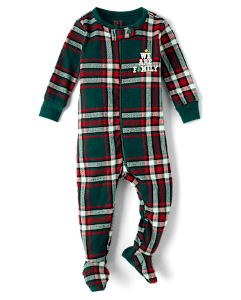 Pyjama une pièce en coton ajusté avec pieds pour bébé et enfant bas âge