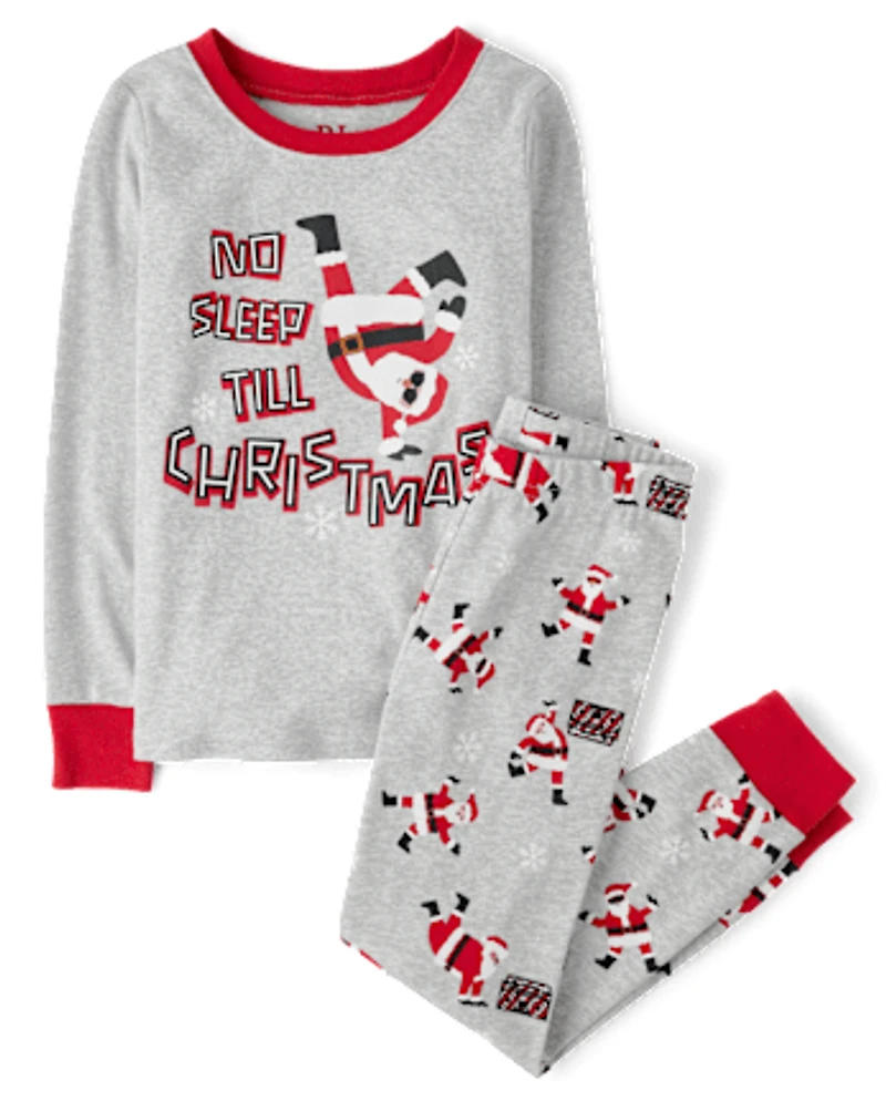 Kids Glow Santa Dancing Snug Fit Cotton Pajamas