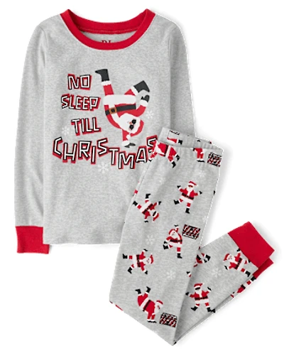 Kids Glow Santa Dancing Snug Fit Cotton Pajamas