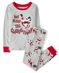 Kids Glow Santa Dancing Snug Fit Cotton Pajamas