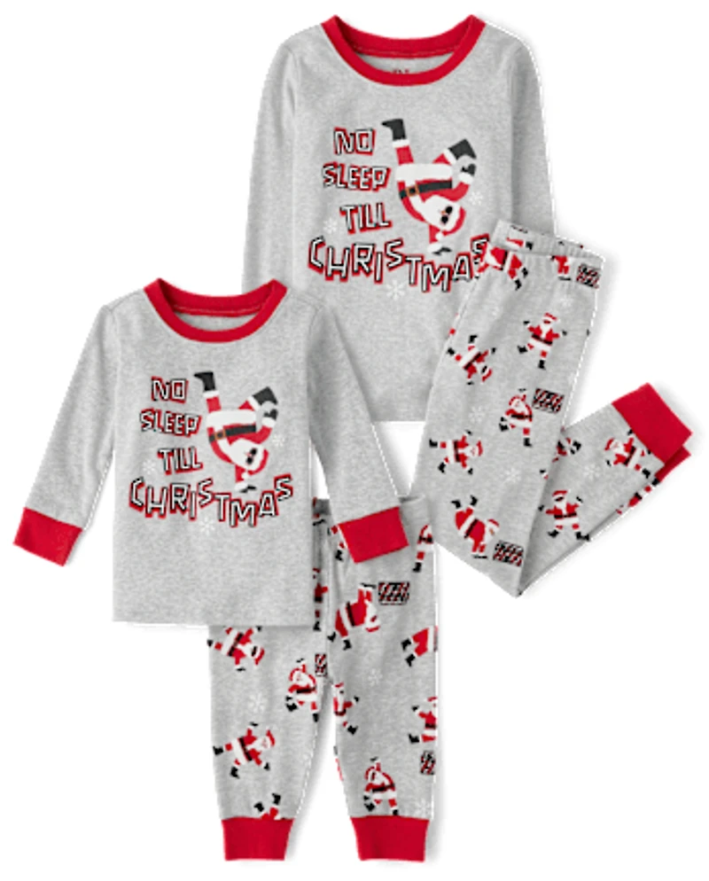 Baby And Toddler Glow Santa Dancing Snug Fit Cotton Pajamas