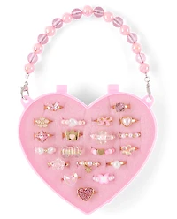 Girls Floral Ring 20-Pack