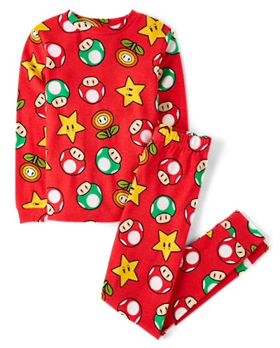 Kids Super Mario™ Snug Fit Cotton Pajamas