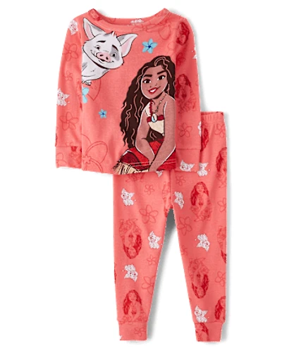 Baby And Toddler Girls Moana™ Snug Fit Cotton Pajamas