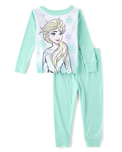 Baby And Toddler Girls Frozen™ Elsa Snug Fit Cotton Pajamas
