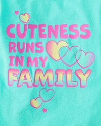 Baby And Toddler Girls Family Graphic Tee 3-Pack
