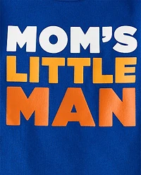 Baby And Toddler Boys Mom's Little Man Graphic Tee