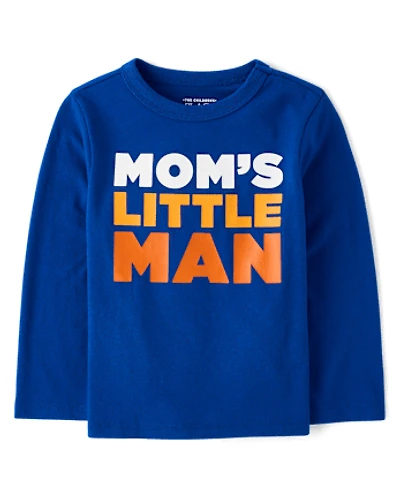 Baby And Toddler Boys Mom's Little Man Graphic Tee