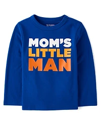 Baby And Toddler Boys Mom's Little Man Graphic Tee