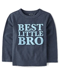 Baby And Toddler Boys Best Little Bro Graphic Tee