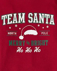 Baby And Toddler Matching Family Team Santa Graphic Tee