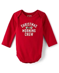 Baby Christmas Matching Family  Morning Crew Graphic Bodysuit